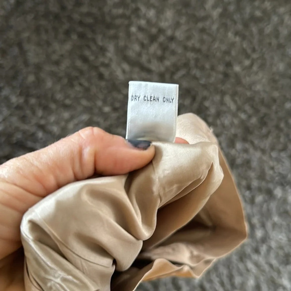 Nordstrom Preview Collection Tan sandwashed 100% silk trousers 10 - Picture 7 of 14